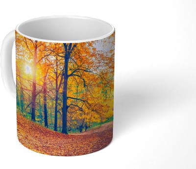 Mok - Koffiemok - Bomen - Herfst - Bos - Herfstbladeren - Mokken - 350 ML - Beker - Koffiemokken - Theemok