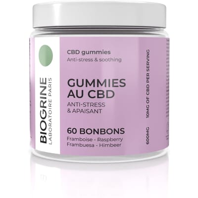 CBD Gummies  Anti-stress & Verzachtend|60 Gummies-600mg CBD|Framboos Smaak|Wellness, Slaap & Maximale Concentratie|Veganistisch