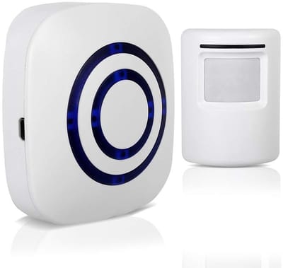 Dailygoody - Draadloze Bewegingssensor - Alarm voor Deur - Eenvoudige Installatie - Wit - Veiligheidssysteem - Geschikt voor Thuis - Binnen en Buiten