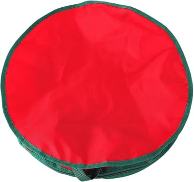 Opbergdoos Krans - Feestelijke Organizer - Decoratie Opslag - Transparant Venster - 76 cm - Rood