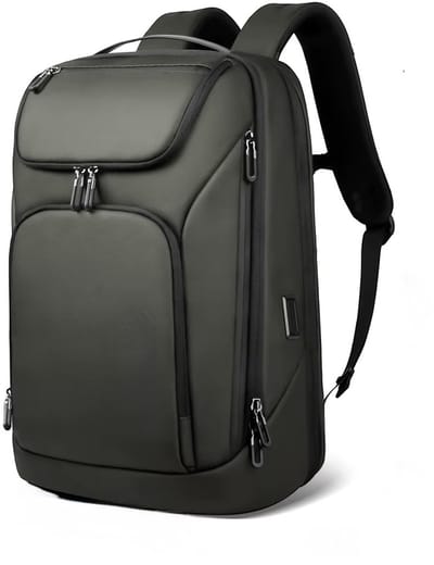 Laptop Rugzak 17.3 inch - Waterafstotende Backpack met USB Poort - Front Loader - Anti-Diefstal - Groen