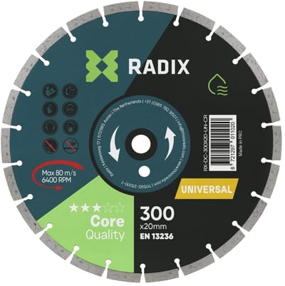Radix - Universele diamantschijf - 300 x 20 mm - core