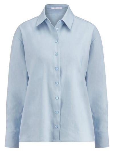 Lange blouse Van Peter Hahn blauw