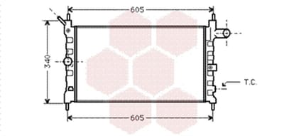 Van Wezel - RADIATOR VOOR OPEL ASTRA F 1991-1998 1300114