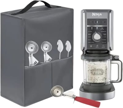 Bovista Bekers - Accessoires Geschikt Voor Ninja Creami - Ijsmachine - Hoes - Grijs 33x24x42