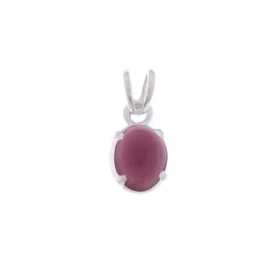 SilverGems Zilveren hanger met Rozenkwarts edelsteen