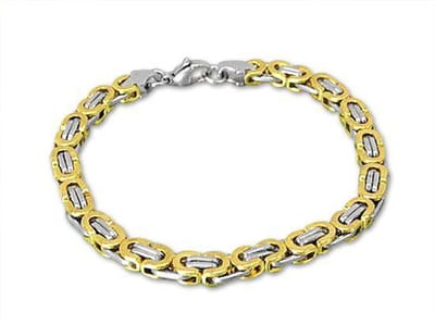 Amanto Armband Baki - 316L Staal - Koningsschakel - 6mm - 22cm