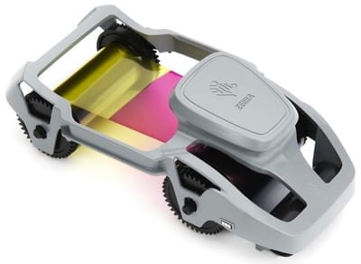 Kleurtape Zebra Ribbon YMCKO, 200 Pictures, fits for: ZC100, ZC300 Origineel Zwart 800300-250EM