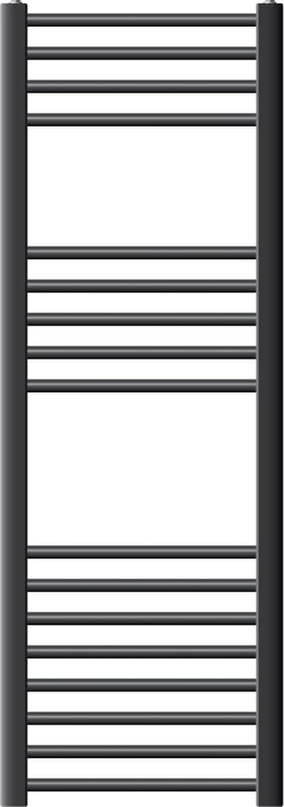 Badkamerradiator Sahara 400x1200 mm antraciet recht met zijaansluiting