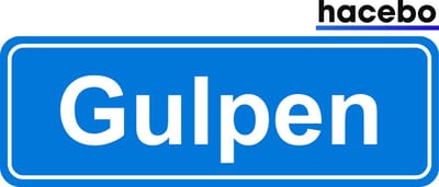 Hacebo - Plaatsnaam Sticker - 29x10 CM - Gulpen sticker - Verkeersborden sticker - grappige cadeaus - Gulpen