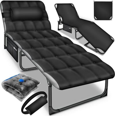 Campeerbed - Veldbed - Vouwbed - Stretcher - Opvouwbaar met draagtas - Outdoorbedje