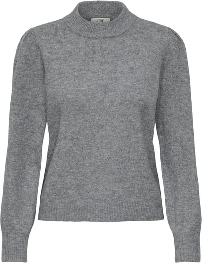 Jacqueline de Yong Trui Jdyrue Life L/s Pullover Knt Noos 15216638 Medium Grey Melange Dames Maat - L