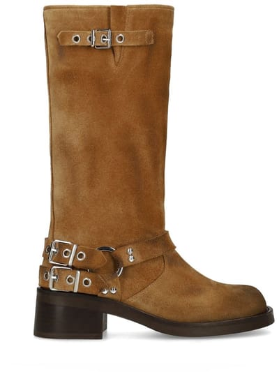 Sacha - Dames - Bruine buckle biker boots - Maat 36