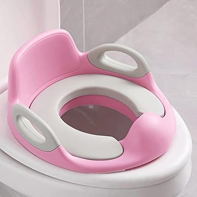 Toiletbril voor Kinderen met Rugleuning en Kussengreep - Geschikt voor Ronde en Ovale Toiletten