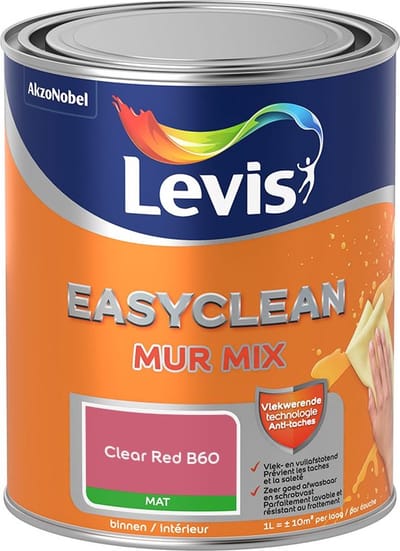 Levis - Easyclean Mur Mat Mix - Clear Red B60 - Mengverf - 1 L