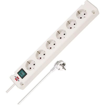 Bremounta stekkerdoos 6-voudig wit 3m H05VV-F 3G1,5 met schakelaar *FR/BE*