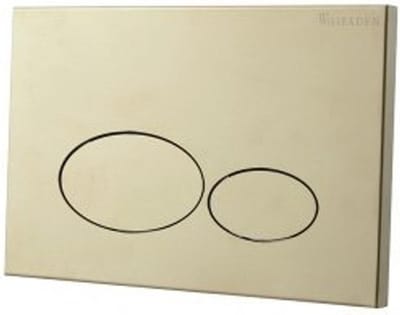 Wiesbaden X32 Metal Drukplaat voor Inbouwreservoir - Geborsteld Messing PVD