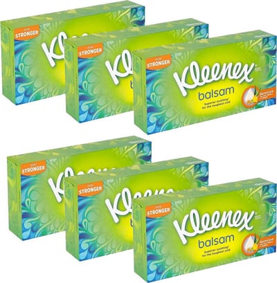 Kleenex Balsam Tissues - 3 laags - voordeelverpakking - 6 x 64 stuks