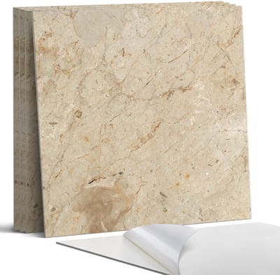 Coloray Wandpanelen Zelfklevend - Natuursteenpatroon Zelfklevende Wandpanelen - 50 cm x 50 cm - Beige Wandpaneel PVC - 5 stuks - Texturen Wandpanelen Zelfklevend - Wandpanelen Keuken - Wandpaneel Badkamer