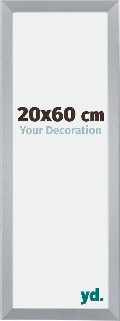 Your Decoration - Fotolijst 20x60 cm - MDF - Zilver Glans - Catania