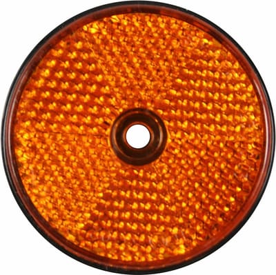 Benson Ronde reflector met schroefbevestiging - 60 mm - oranje - E4-gekeurd
