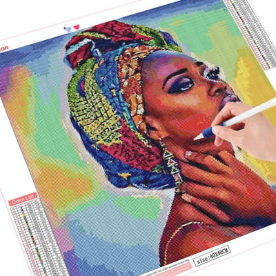 Peinture diamant thème femmes africaines, Kit artisanal complet 5D, broderie diamant, Portrait, mosaïque, Art, décoration de la maison, à faire soi-même Full Square 30x30CM