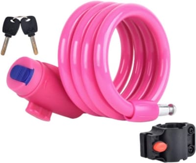 Fietsslot-kettingslot-Kinderslot voor Fiets en Step - Kabelslot met Sleutels-Universeel Fietsslot-Incl Framehouder