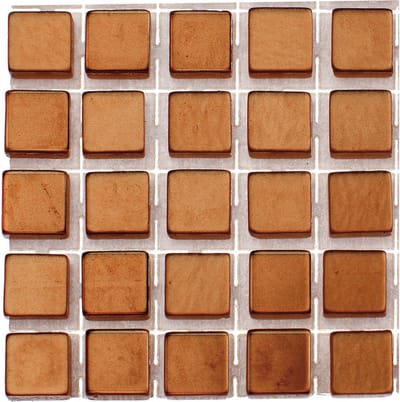Glorex hobby mozaieken maken steentjes/tegels - 119x - brons - 0.5 x 0.5 x 0.2 cm per steentje - zelfklevend