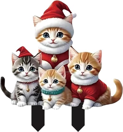 Decoratieve Tuinstekers - Tuindecoratie Katten - Tuin Aankleden - Realistisch Kattenontwerp - 30x28cm - Niet gespecificeerd