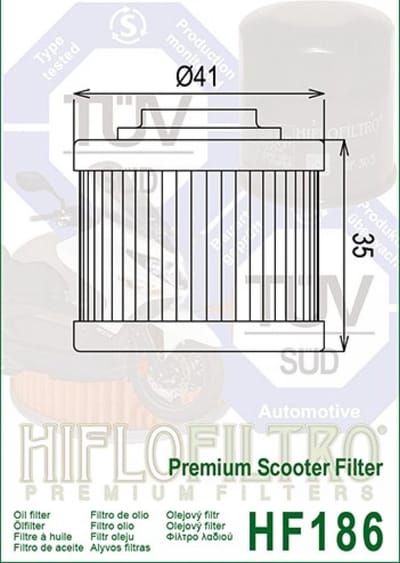 oliefilter hiflofiltro voor scooter aprilia 125 scarabeo ie 2007 tot 2010 nieuw