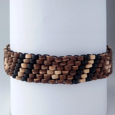 CocoReef Wide Choker of Haarband – Bruin/Crème/Zwart *