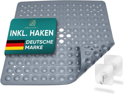 Antislip Douchemat 53 x 53 cm - BPA-vrij, Schimmelbestendig en Machinewasbaar - Donkergrijs