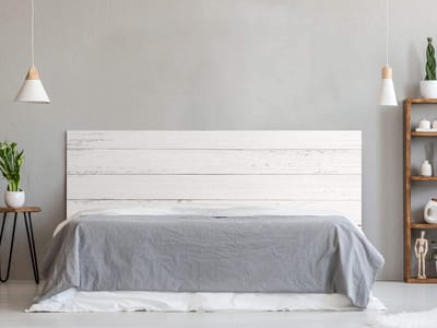 Hoofdbord Imitatie Hout - Bed Decoratie - Slaapkamer Upgrade - Lichtgewicht Duurzaam Ontwerp - 115x60cm - Wit