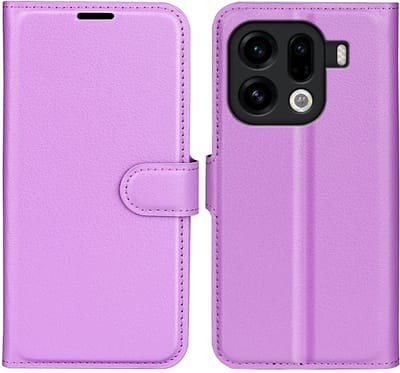 Coverup Hoesje - Geschikt voor OPPO Find X9 Pro Hoesje - Coverup Book Case - Paars