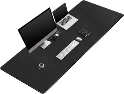 Famanu – Extra grote bureaumat 170 x 60 cm - dubbelzijdige bureauonderlegger en muismat - waterdicht en eenvoudig te reinigen