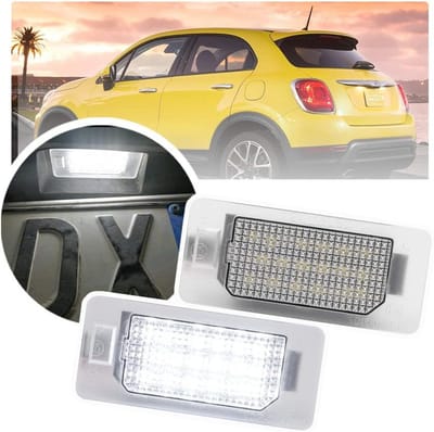 2x Witte Canbus LED Kentekenverlichting voor Fiat 500X (2014-2022) - Plug & Play