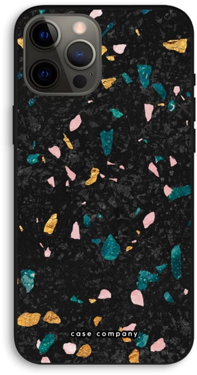 Case Company® - Hoesje geschikt voor iPhone 12 Pro Max hoesje - Terrazzo N°10 - Biologisch Afbreekbaar Telefoonhoesje - Bescherming alle Kanten en Schermrand