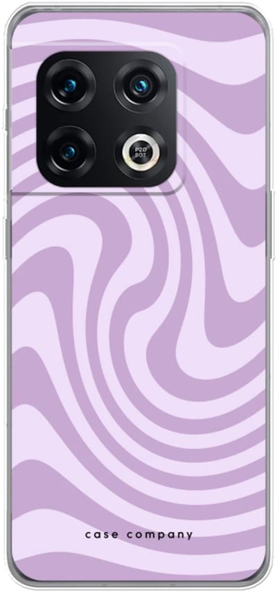 Case Company® - Hoesje geschikt voor OnePlus 10 Pro hoesje - Swirl Paars - Soft Cover Telefoonhoesje - Bescherming aan alle Kanten en Schermrand
