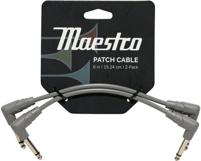 Gibson CABP-GRY Maestro Patch Kabels 15cm 2-Pack