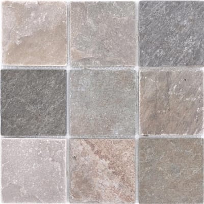 Natuursteen Mozaïektegel - Beige Grijs - Muur Vloer Douche - Vorstbestendig Waterbestendig - 298 x 298 mm