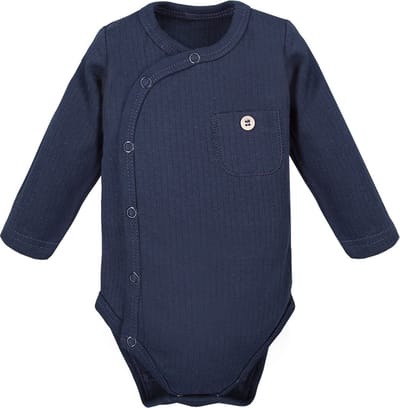 Eevi - Rompertje - Omslagromper - Overslagromper - Donker Blauw - Maat 56 - 0 t/m 2 maanden