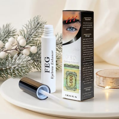 FEG Eyebrow Enhancer Serum 3 ml - Set van 2 Stuks - Wenkbrauwen Groeiserum - Stimuleer Natuurlijke Groei Wenkbrauwen - Vollere Wenkbrauwen - Beautiful Eyebrows - Voor Slapen Aanbrengen - Snel Resultaat
