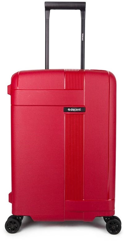 Decent TRANSIT Spinner TSA Reiskoffer vaste sluiting 43 liter - Handbagage koffer 55cm met kliksloten - Lichtgewicht koffer - Reiskoffer - Veilig TSA Cijferslot – Rood
