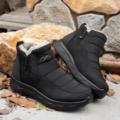 Katoenen Schoenen voor Dames in de Winter Dik en Warm Sneeuwlaarzen Plus Size voor Dames Korte Laarzen voor Heren Laarzen voor Warmte 35 zwart