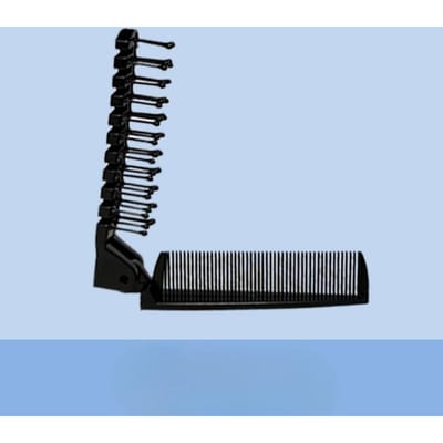 Peigne de Massage Pliant de Voyage Portable, Peigne Spécial Antistatique, Outil de Coiffure Professionnel noir