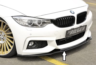 RIEGER - BMW F32 F33 F36 M PACK - 4 SERIE - PERFORMANCE FRONT SPLITTER - GLOSS BLACK