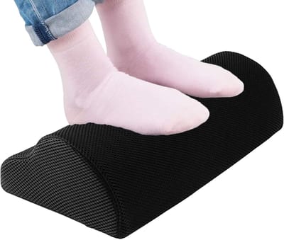 Voetsteun onder bureau - Voetensteun kruk - Comfortabel werken - Antislip onderkant - 40 x 20 x 10 cm - Zwart