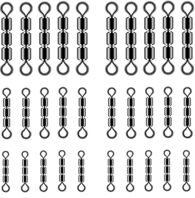 Dailygoods- Wervel set 40 stuks - High-speed visserswervel - Kogellager sluiting - Roestvrij staal - Corrosiebestendig - Schokbestendig - Viswartel