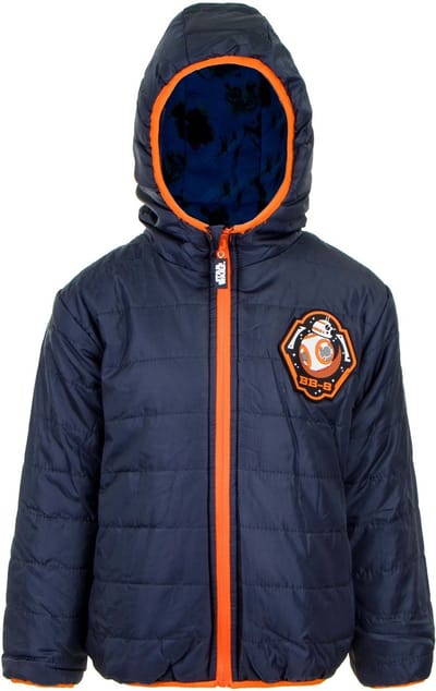 Star Wars Winterjas - aan 2 kanten draagbaar - Reversible - Antraciet/Oranje - Maat 140