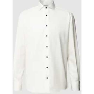Regular fit zakelijk overhemd van twill